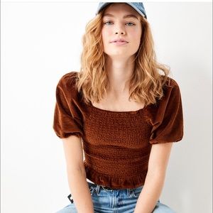 AE Square Neck Puff Sleeve Top NWOT